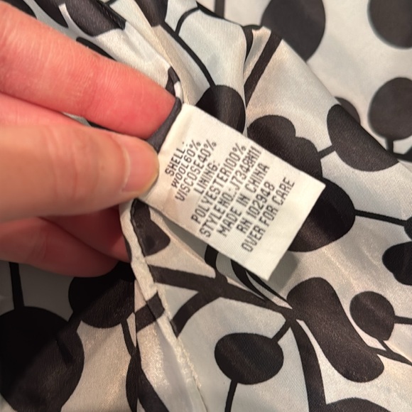 Nordstrom Black Wool Tailored Coat - Picture 8 of 10